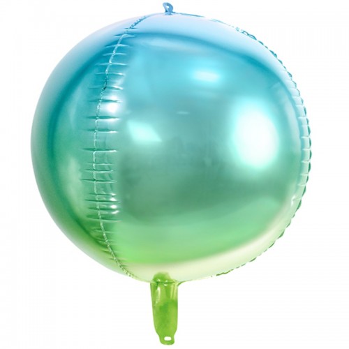 Balão Esfera Azul e Verde